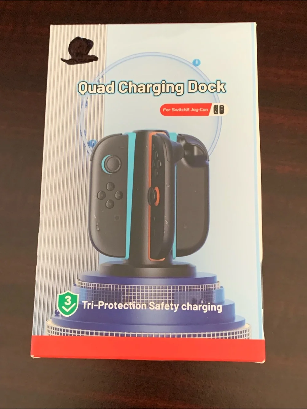 Quad Charging Dock for Nintendo Switch Joy-Con - Black/Blue/Red